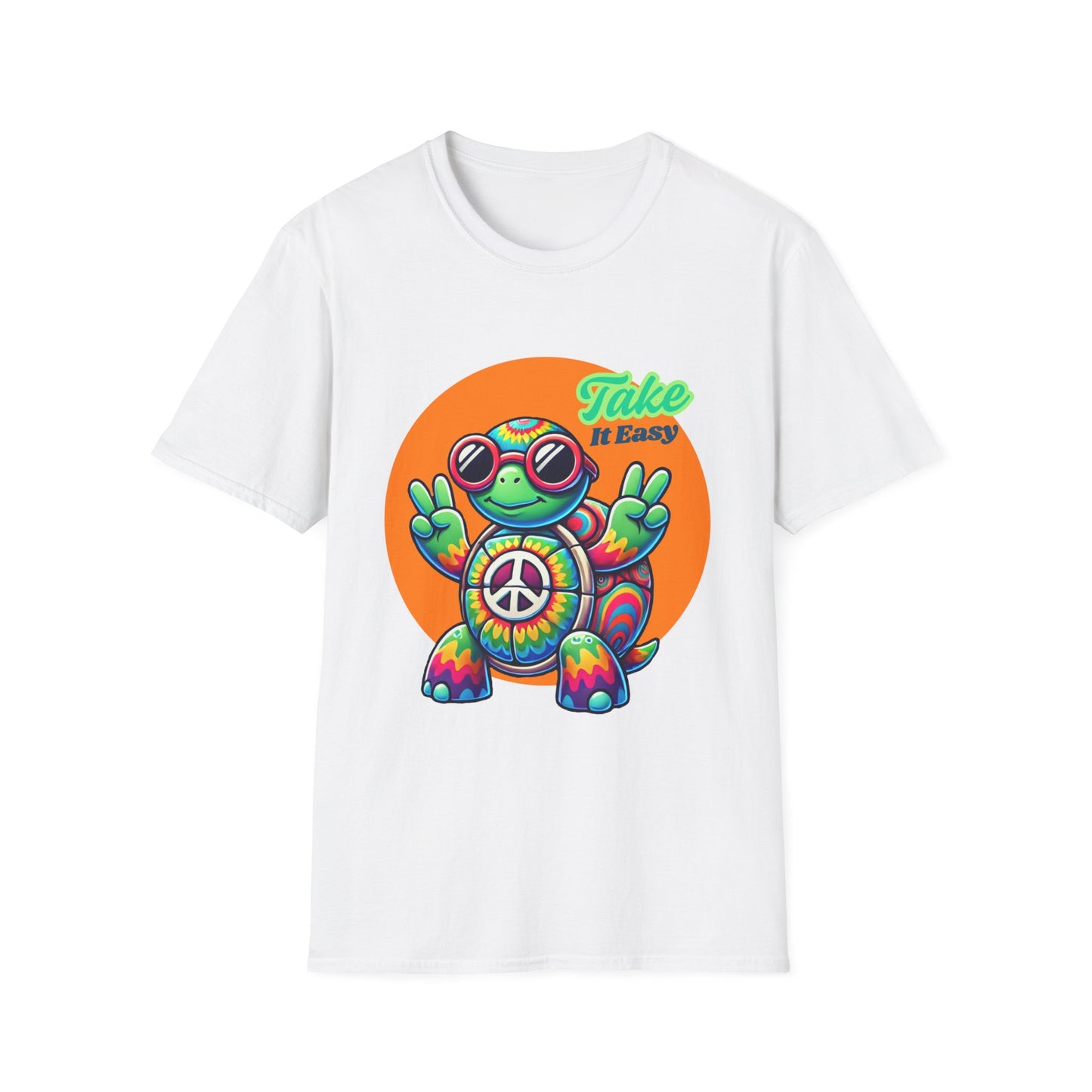 Hippie Turtle Unisex Softstyle T-Shirt