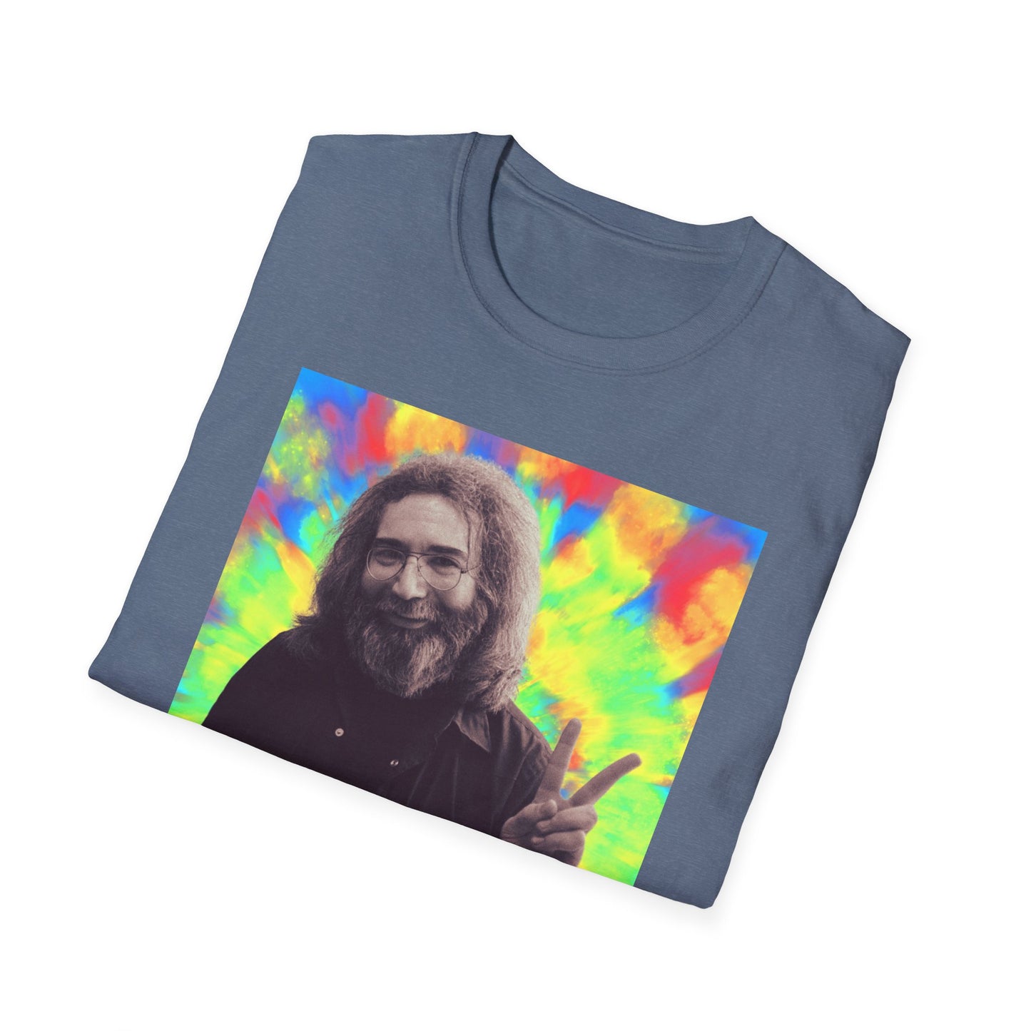 Jerry Garcia Grateful Dead "Peace" Tie Dye  Softstyle Shirt