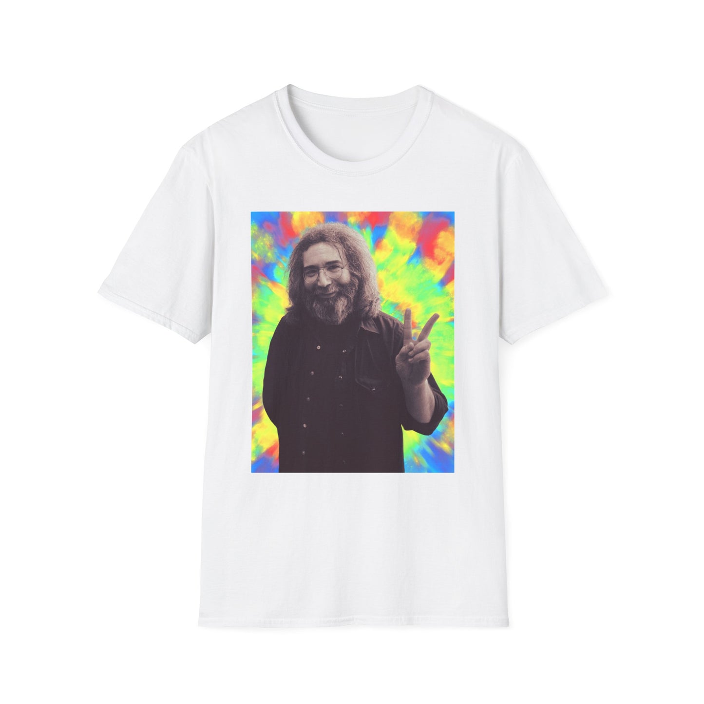 Jerry Garcia Grateful Dead "Peace" Tie Dye  Softstyle Shirt