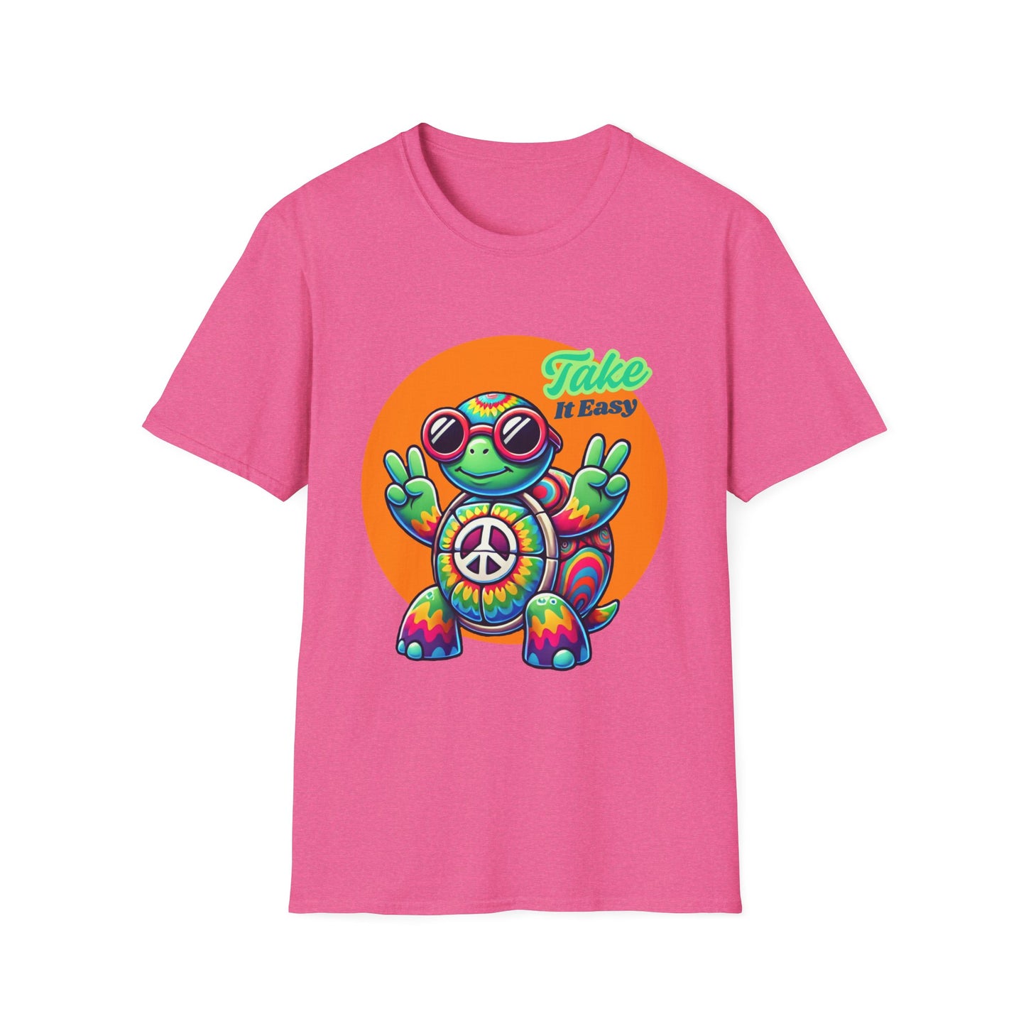 Hippie Turtle Unisex Softstyle T-Shirt