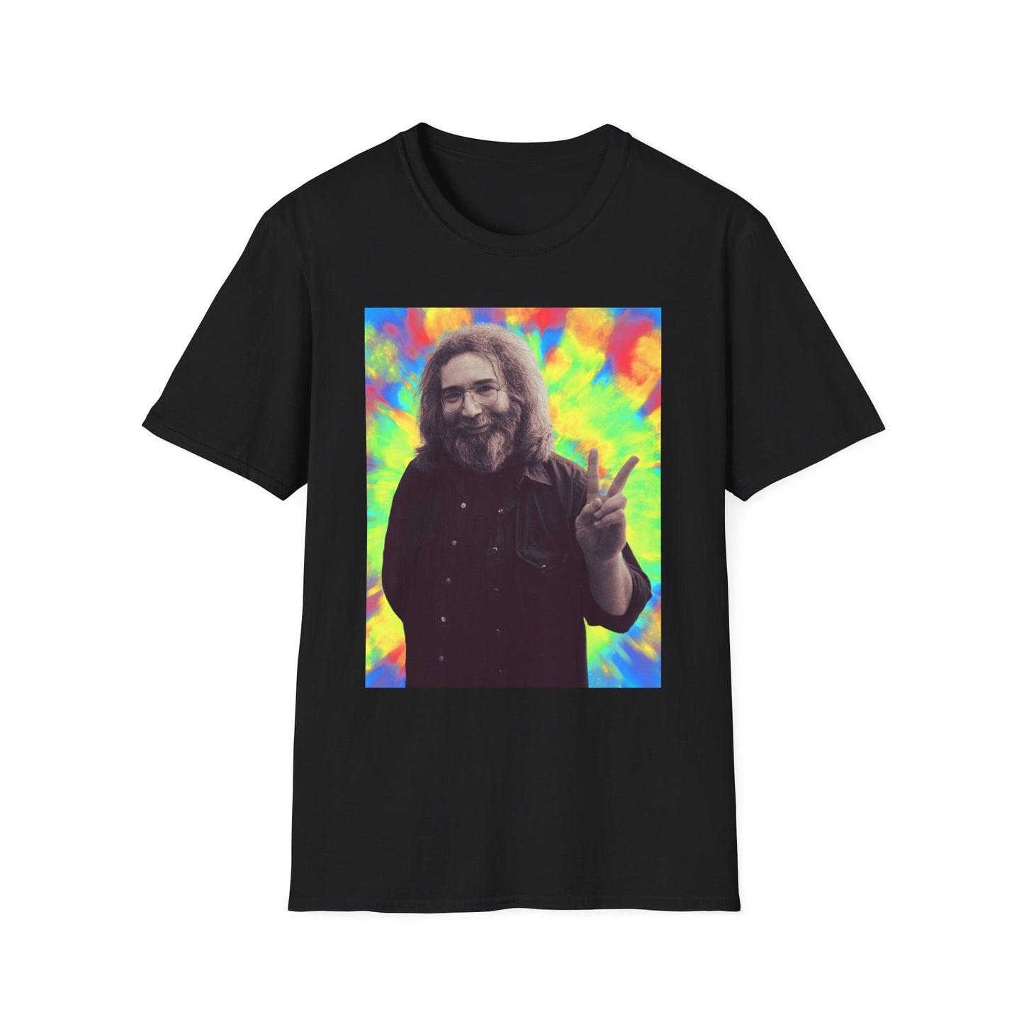 Jerry Garcia Grateful Dead "Peace" Tie Dye  Softstyle Shirt