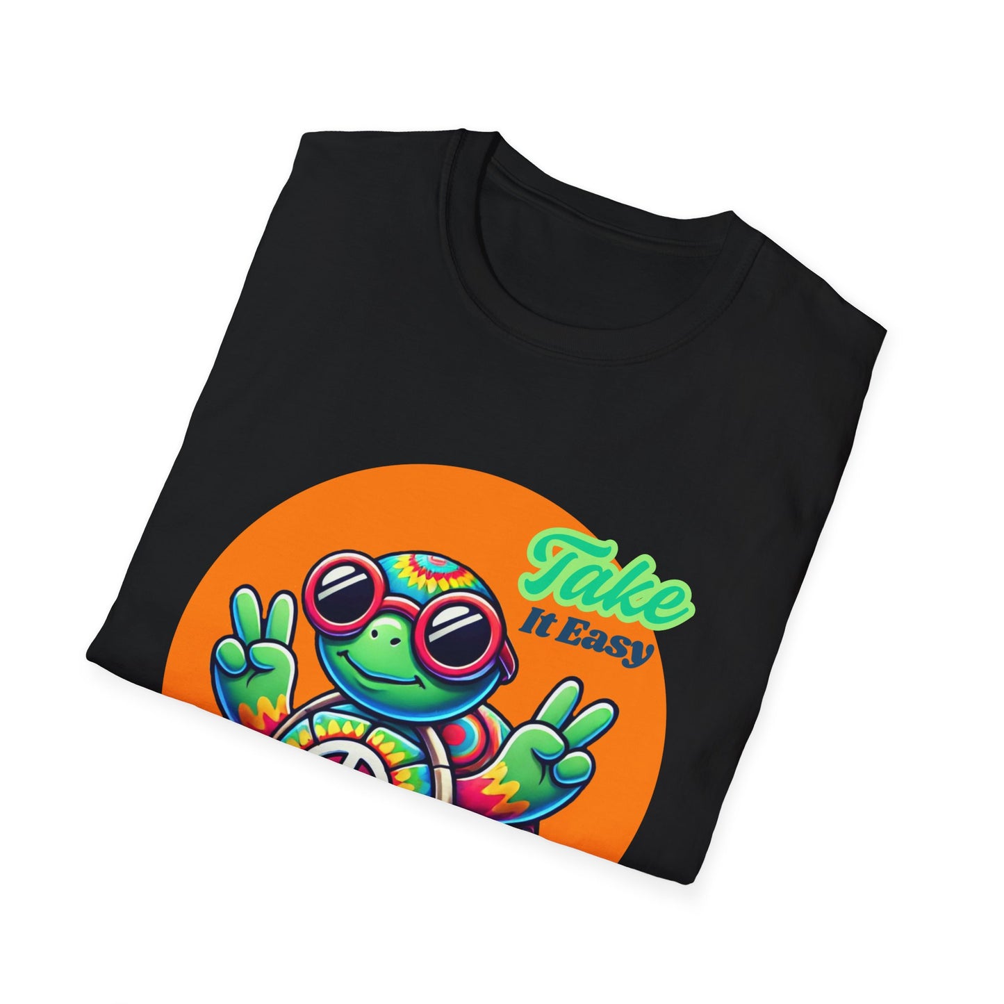 Hippie Turtle Unisex Softstyle T-Shirt