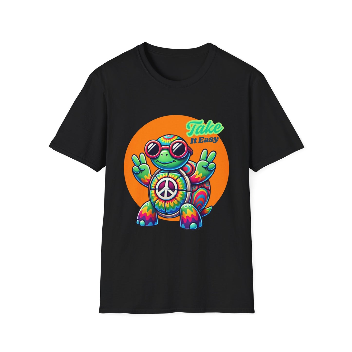 Hippie Turtle Unisex Softstyle T-Shirt