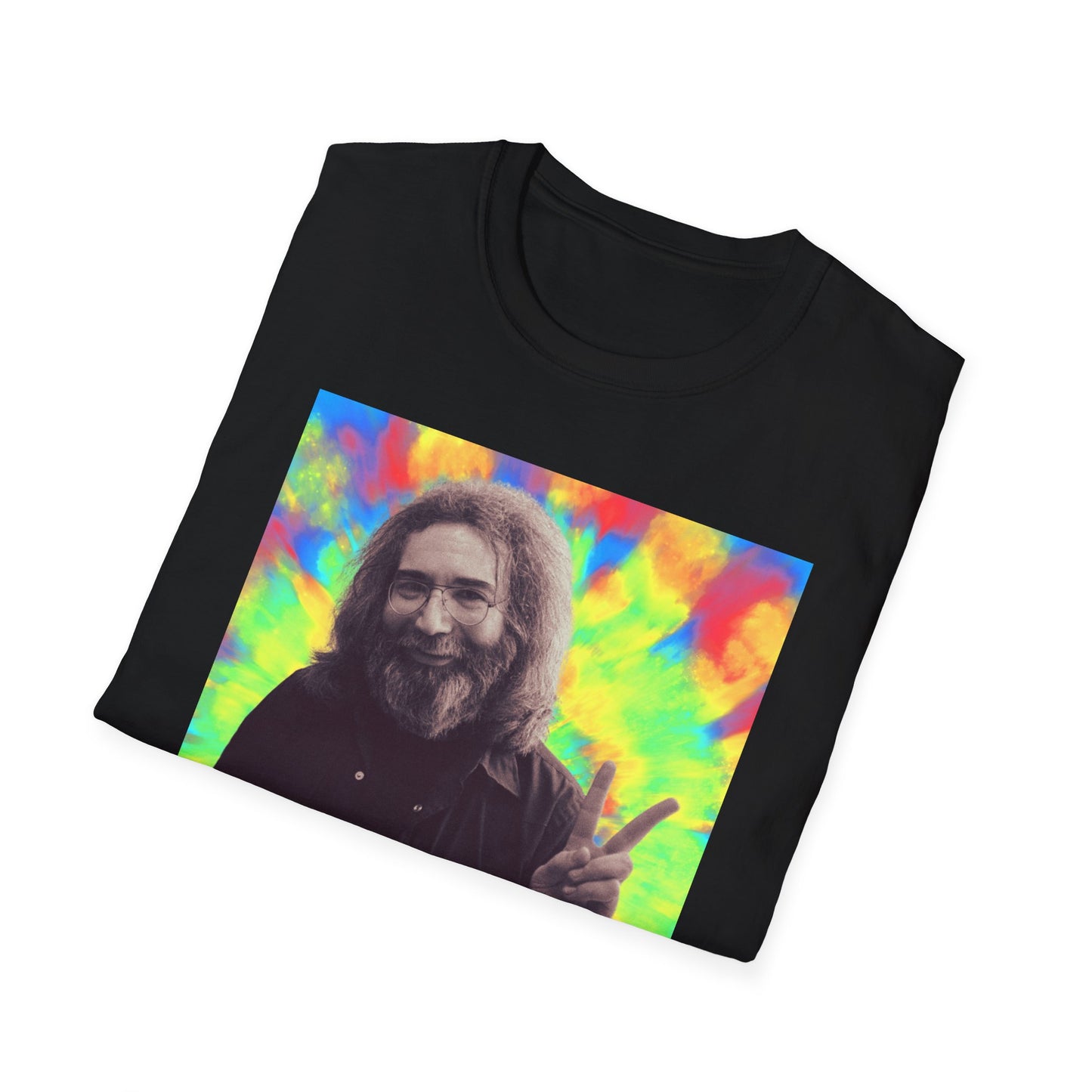 Jerry Garcia Grateful Dead "Peace" Tie Dye  Softstyle Shirt