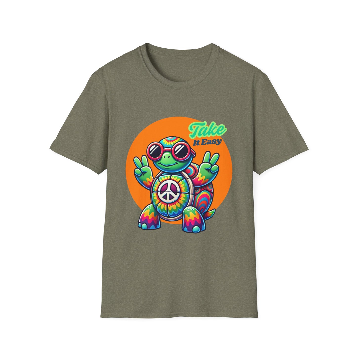 Hippie Turtle Unisex Softstyle T-Shirt