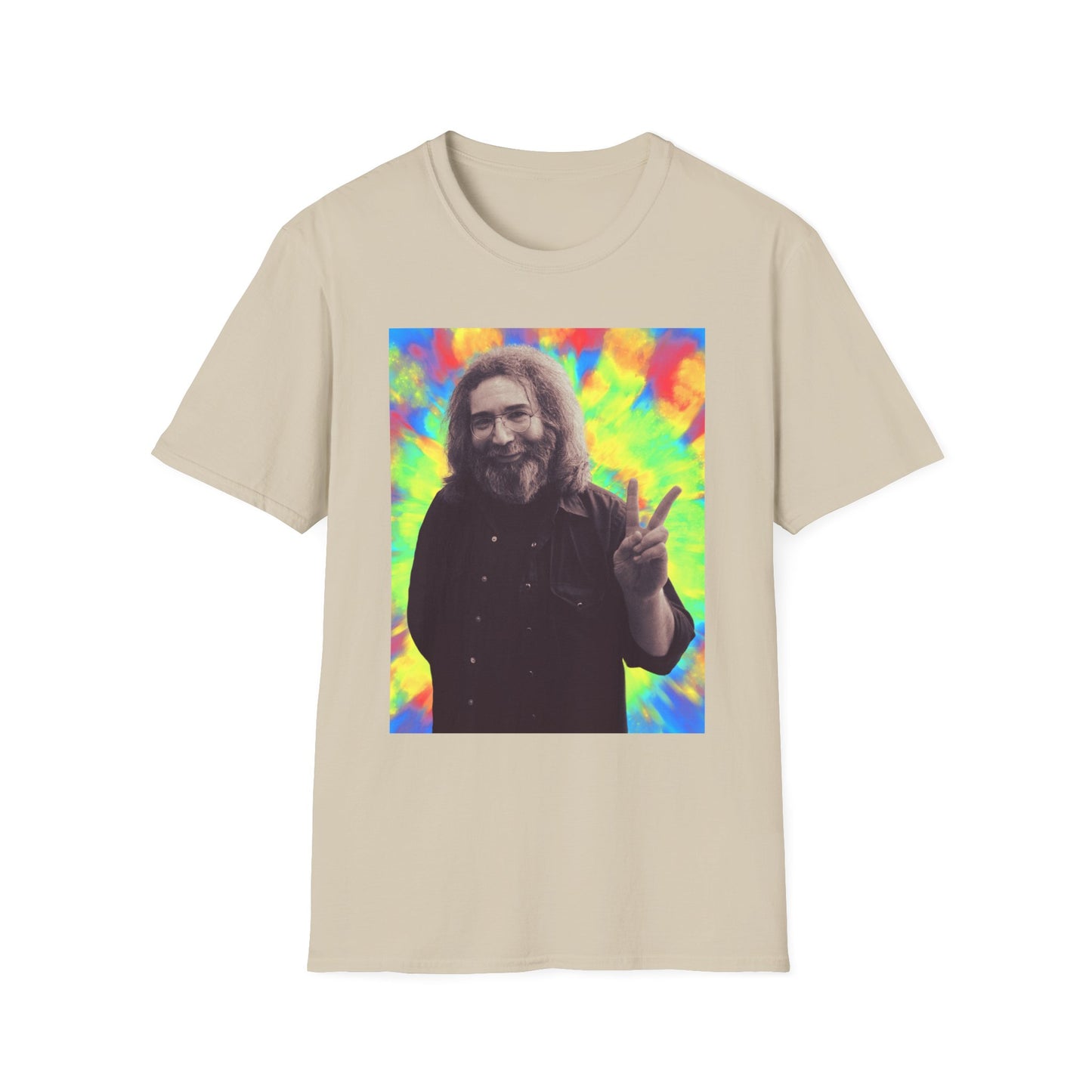 Jerry Garcia Grateful Dead "Peace" Tie Dye  Softstyle Shirt