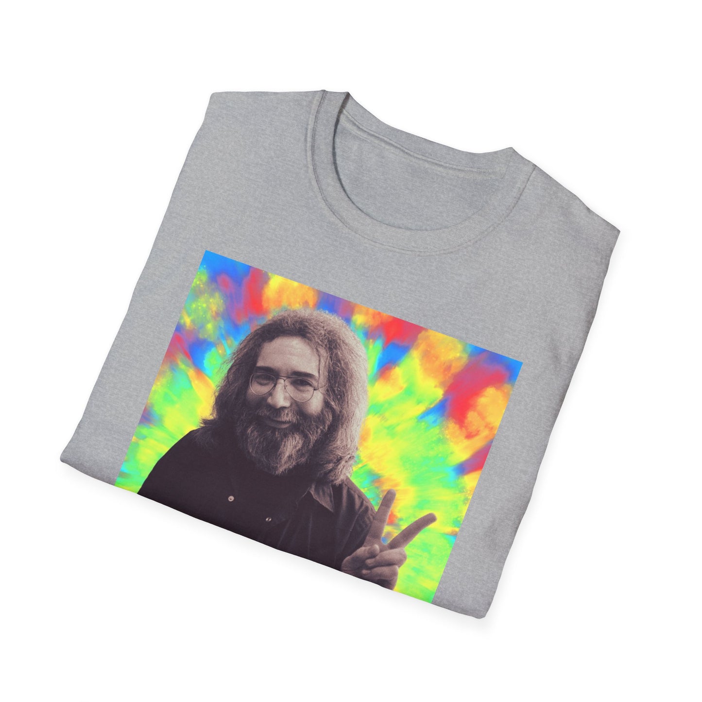 Jerry Garcia Grateful Dead "Peace" Tie Dye  Softstyle Shirt