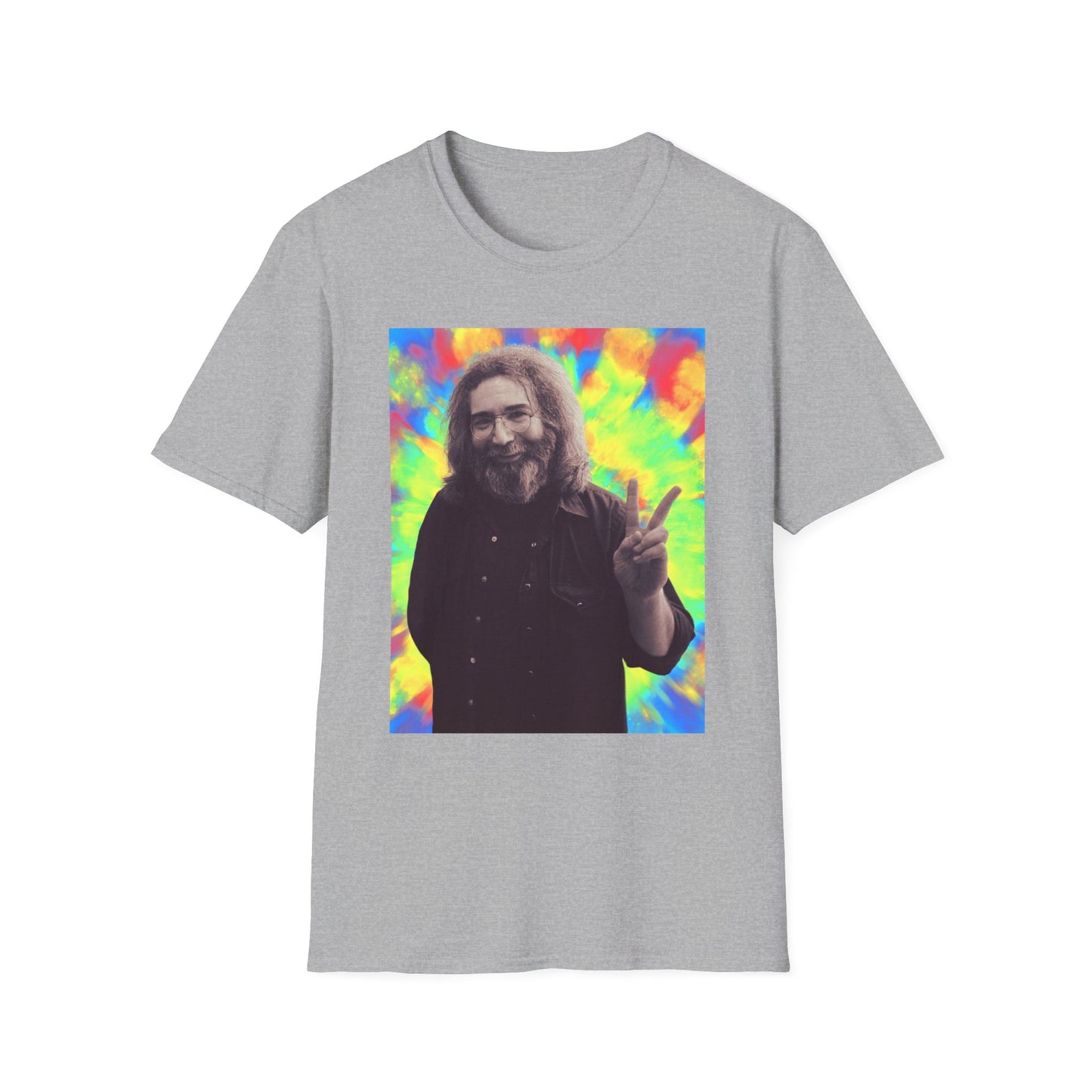 Jerry Garcia Grateful Dead "Peace" Tie Dye  Softstyle Shirt