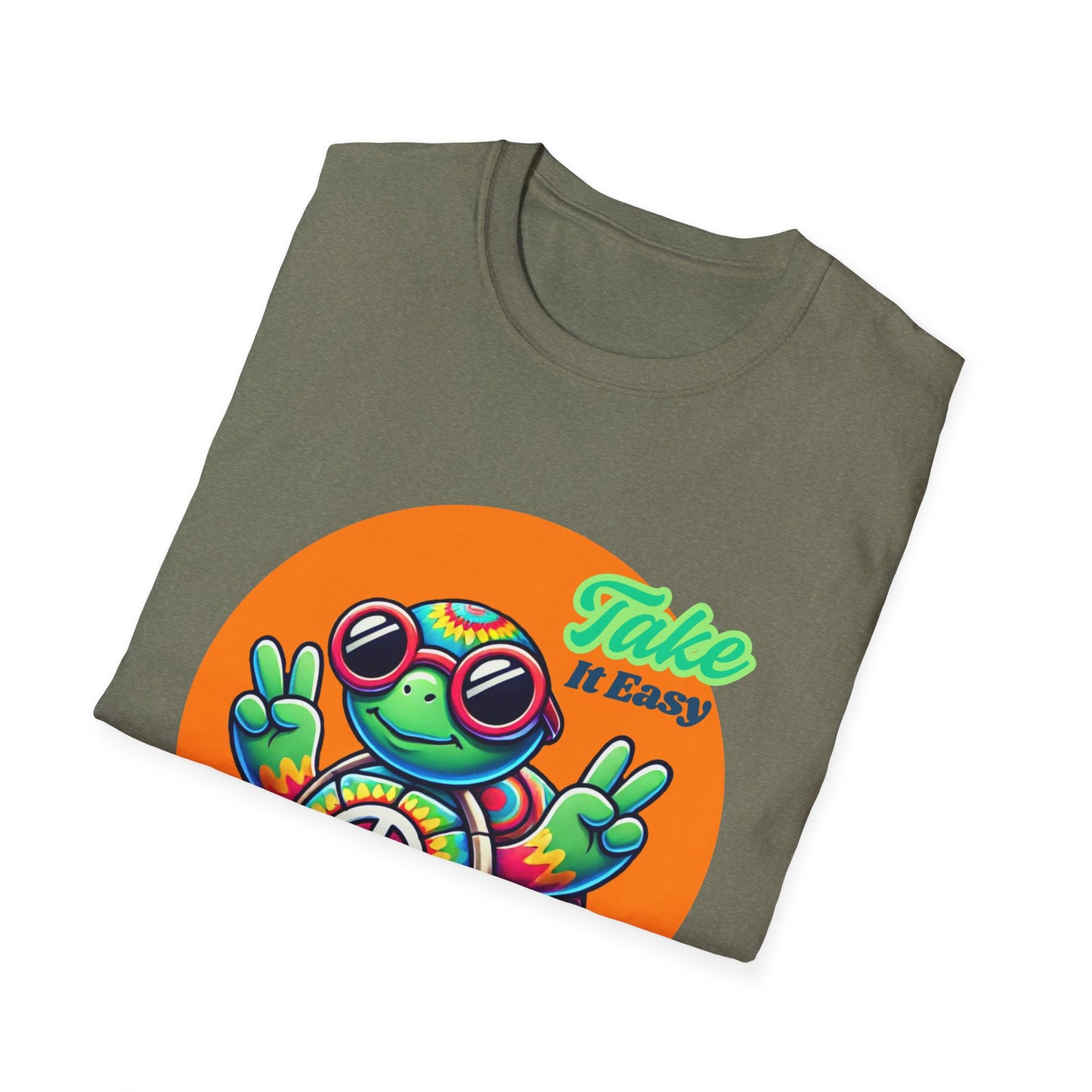 Hippie Turtle Unisex Softstyle T-Shirt